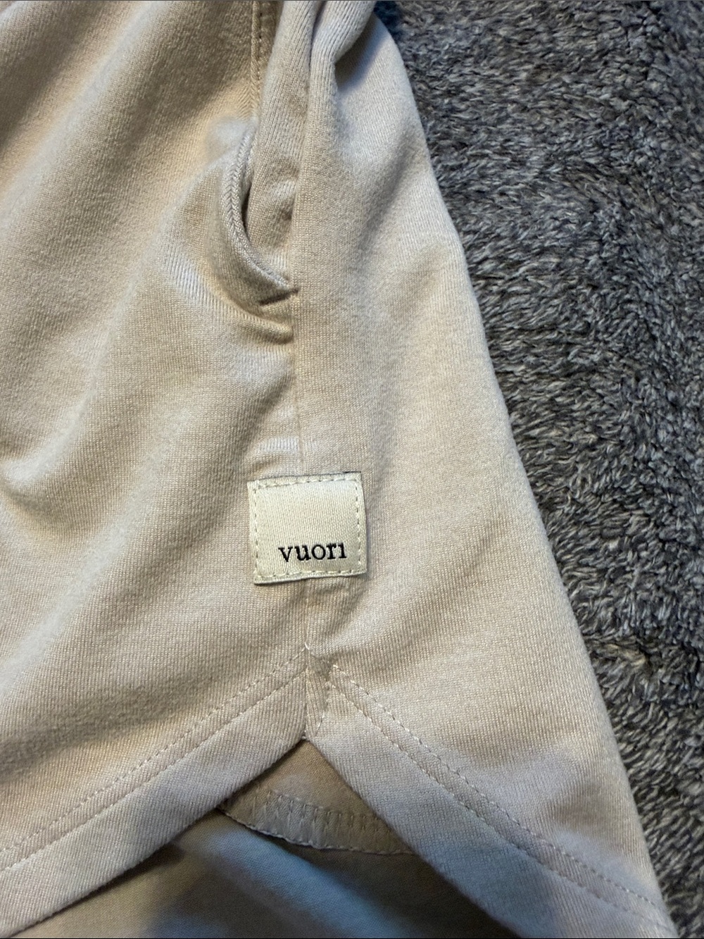 Vuori Light Cream Athletic Drawstring Shorts - Picture 2 of 4
